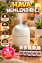 Mini Hava Nemlendirici – 5 Esans Hediyeli Sessiz Çalışma ve LED Işıklı Aromaterapi Difüzörü