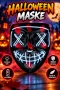 Neon Led Işıklı Cadılar Bayramı Maskesi 3 Modlu Hallowen Parti Maskesi
