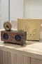 Nostaljik Gramofon Tasarımlı Bluetooth Stereo Speaker Çift Hoparlörlü 3D Ses Sistemi