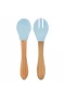 Oioi Mama Kaşığı Ve Çatal Seti Mineral Blue