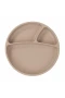 Oioi Porsiyon Vakum Tabanlı Silikon Tabak Bubble Beige
