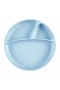 Oioi Porsiyon Vakum Tabanlı Silikon Tabak Mineral Blue