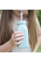 Oioi Şişe + Pipet 200 Ml Aqua Green / Powder Grey