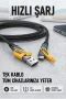 4’ü 1 Arada USB-C Lightning Örgülü Hızlı Şarj Kablosu 65W