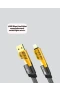 4’ü 1 Arada USB-C Lightning Örgülü Hızlı Şarj Kablosu 65W