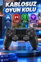 PS4 Uyumlu Kablosuz Oyun Kolu – Çift Motor Titreşim ve Şarjlı Batarya