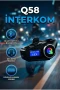 Q58 Bluetooth 5.3 Kask İnterkomu – LCD Ekran, FM Radyo, 500 m Menzil, 1000 mAh