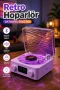 Retro Pikap Tasarımlı Bluetooth Hoparlör Projektör Işıklı 360° Ses Sistemi