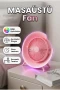 RGB Aydınlatmalı Masaüstü Fan – Renk Geçişli Gece Lambası