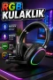 RGB Aydınlatmalı Mikrofonlu Bluetooth Kulak Üstü Kulaklık – Type-C Şarjlı