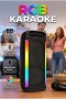 RGB Işıklı Çift Hoparlörlü Taşınabilir Bluetooth Karaoke Speaker ve Mikrofon