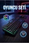 RGB Işıklı Oyuncu Klavye ve Mouse Seti – Türkçe Q, 3200 DPI, USB Bağlantı