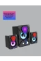 2.1 RGB LED Oyun Hoparlörü – 9W USB Güçlü 1 Subwoofer ve 2 Uydu Hoparlör