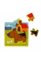 S00002907 WOODEN PUZZLE ANIMALS 9 PCS 3 AST
