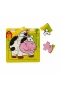S00002907 WOODEN PUZZLE ANIMALS 9 PCS 3 AST