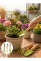 Mini Saksı ve Bonsai Bahçe El Aletleri Seti – Ergonomik Ahşap Saplı
