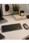 Sessiz Bluetooth Klavye Mouse Seti Mini Kablosuz Çoklu Cihaz Uyumlu