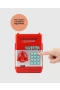 Şifreli Kırmızı ATM Tasarımlı Otomatik Para Çekmeli Kasa Görünümlü Kumbara