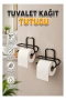 Siyah Metal Yapışkanlı Rulo Kağıtlık 2’li Set
