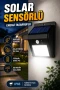 Solar Panel Güneş Enerjili 20 LED Hareket Sensörlü Duvar Lambası