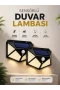 Solar Sensörlü Duvar Lambası 100 LED IP65 Suya Dayanıklı Bahçe Aydınlatması Beyaz Işık