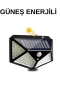 Solar Sensörlü Duvar Lambası 100 LED IP65 Suya Dayanıklı Bahçe Aydınlatması Beyaz Işık