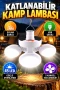 Solar ve USB Şarjlı 5 Kanatlı 45 LED Katlanabilir Kamp ve Acil Durum Lambası