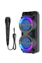 RGB LED Işıklı Kablosuz Bluetooth Hoparlör – Stereo Ses, USB ve Hafıza Kartı Destekli