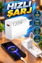 Type C 120W Ultra Plus++ Hızlı Şarj Adaptörü Beyaz