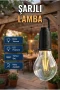 Type-C Şarjlı Askılı LED Kamp Lambası – Ampul Tasarımlı Dekoratif Işık