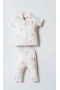 U.s. Polo Gömlek Pijama Takımı Usb2988 Beyaz-pudra