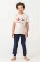 U.s. Polo Kısa Kol Pijama Takım Us2441-4 Bej