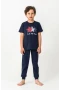 U.s. Polo Kısa Kol Pijama Takım Us2441-4 Lacivert