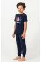 U.s. Polo Kısa Kol Pijama Takım Us2441-4 Lacivert