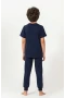 U.s. Polo Kısa Kol Pijama Takım Us2441-4 Lacivert