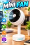 USB Şarjlı Cep Boy Mini Fan – 3 Kademeli Sessiz ve Güçlü Pervaneli