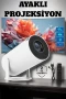 Full HD Kablosuz Projeksiyon Cihazı 130 İnç Ekran 4K Destekli USB HDMI