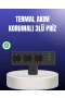 Anahtarlı Çoklu Priz Güç Ünitesi – USB ve Type-C Şarj Portlu