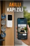 Wi-Fi Akıllı Görüntülü Kapı Zili Beyaz HD Kamera Gece Görüşlü Kablosuz