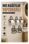 Yapışkanlı Siyah Metal Tuvalet Kağıdı Askısı – 5 Adet Set