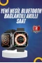 Ultra Smart Watch 45 mm Akıllı Saat – Gümüş Kasa, Siyah Kordon ve Titreşimli Bildirim