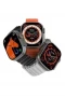 Ultra Smart Watch 45 mm Akıllı Saat – Gümüş Kasa, Siyah Kordon ve Titreşimli Bildirim