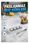 Yeniden Kullanılabilir 304 Paslanmaz Çelik Buz Küpü Seti – Buz Klipsli