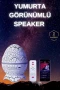 Yumurta Tasarımlı Bluetooth Speaker Gece Lambası Su Dalga Efektli Renkli Şarjlı Projektör