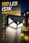 YX-100 100 LED Solar Bahçe Aydınlatma Lambası Hareket Sensörlü 3 Modlu