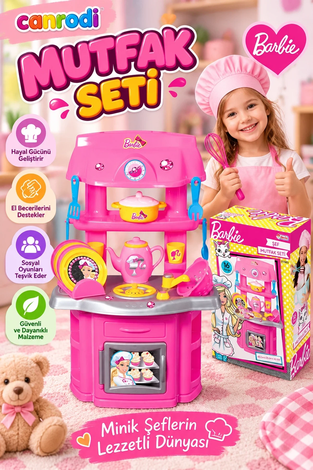 01503 BARBİE ŞEF MUTFAK SET