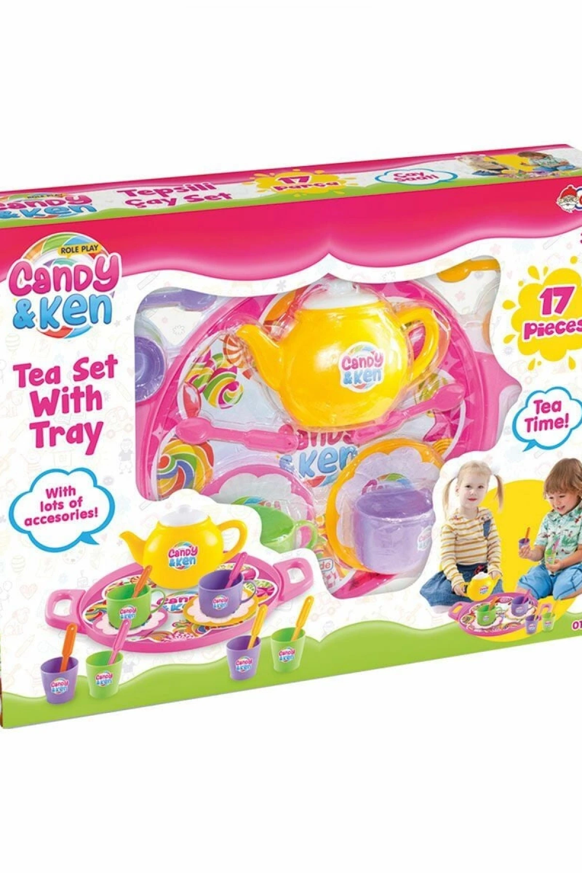 01593 CANDY TEPSİLİ ÇAY SET
