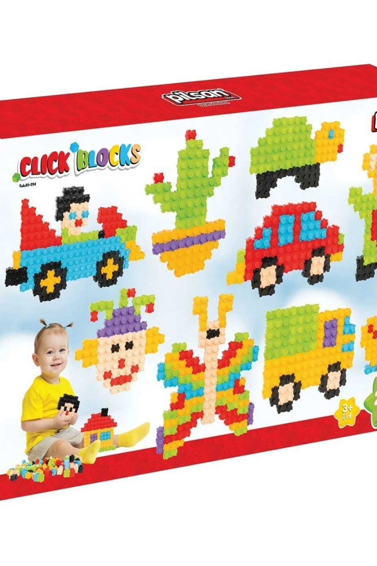 03 296 Çıt Çıt Bloklar 224 Parça -Pilsan