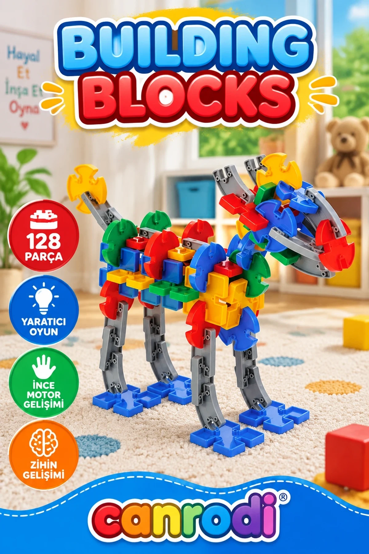 03 507 BUILDING BLOCKS ÇANTALI 128 PARÇA ŞOK