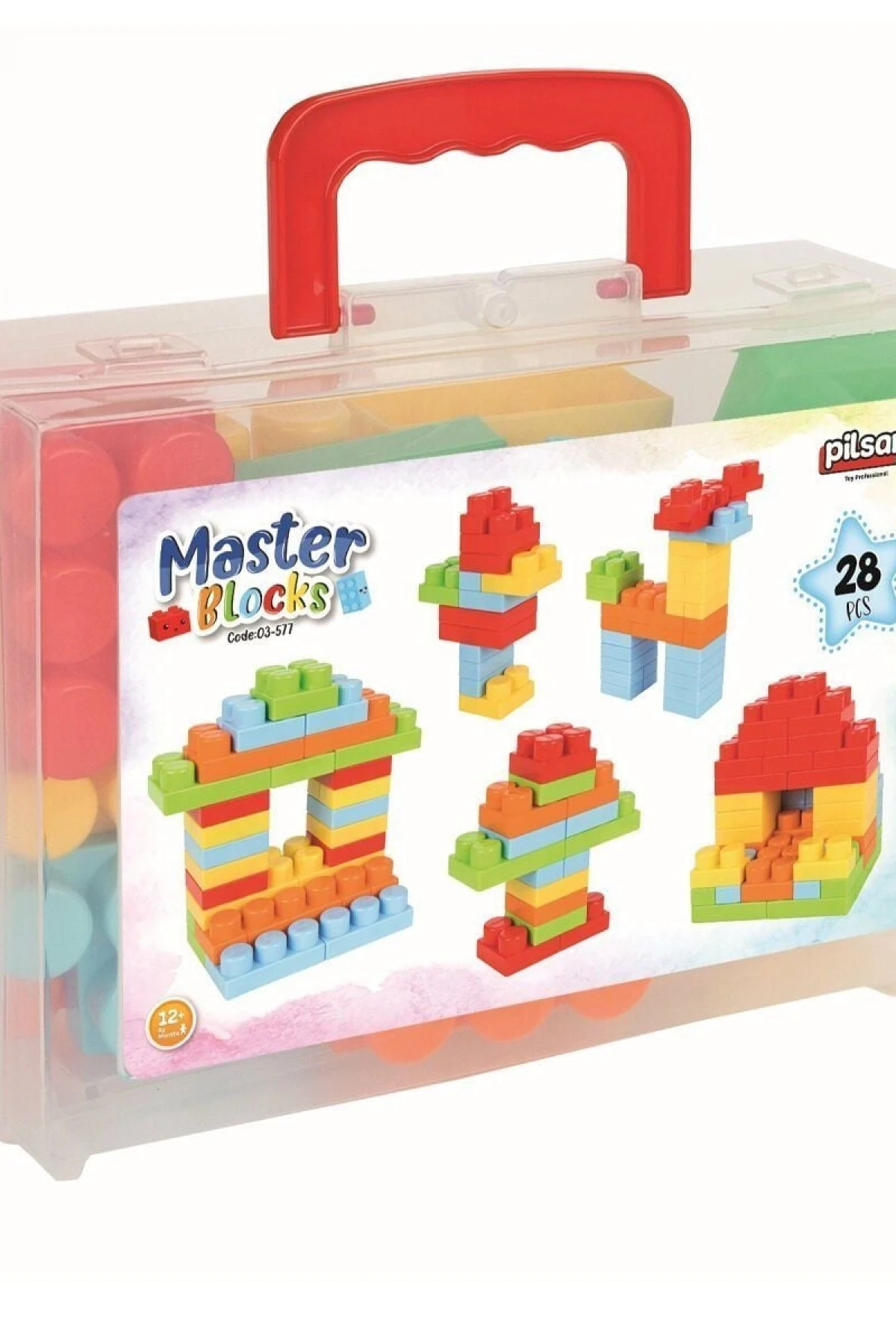 03 577 Master Bloklar 28 Parça Çantalı -Pilsan